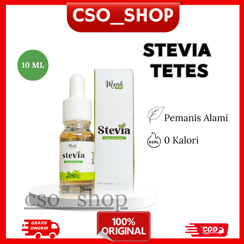 

(10 ML) Stevia Tetes Gula Diabetes - Gula Cair Rendah Kalori - Stevia Tetes Pemanis by MenuPangan