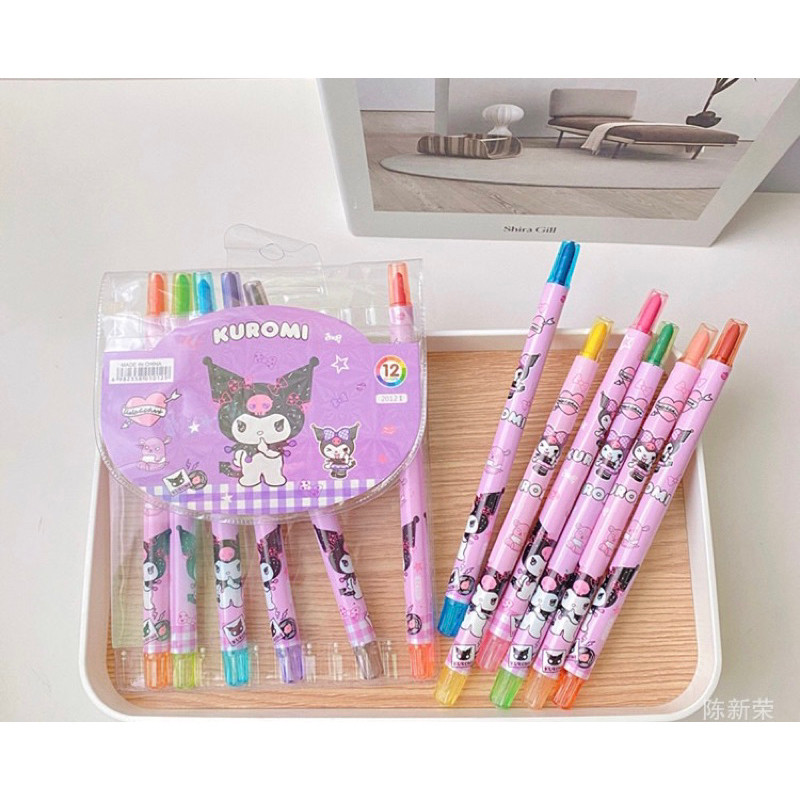 

(MGS) 08052 Crayon Stik premium warna warni isi 12pcs Crayon Putar Pensil Warna Crayon Set Mewarnai Anak Isi 12pcs
