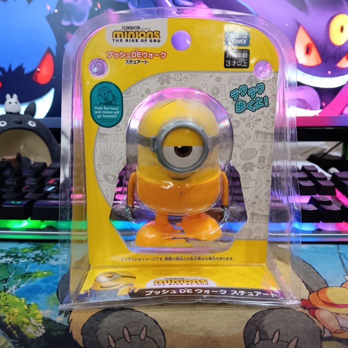 Takara Tomy Minions Push De Walk Mainan Mini Figure - MODEL.A