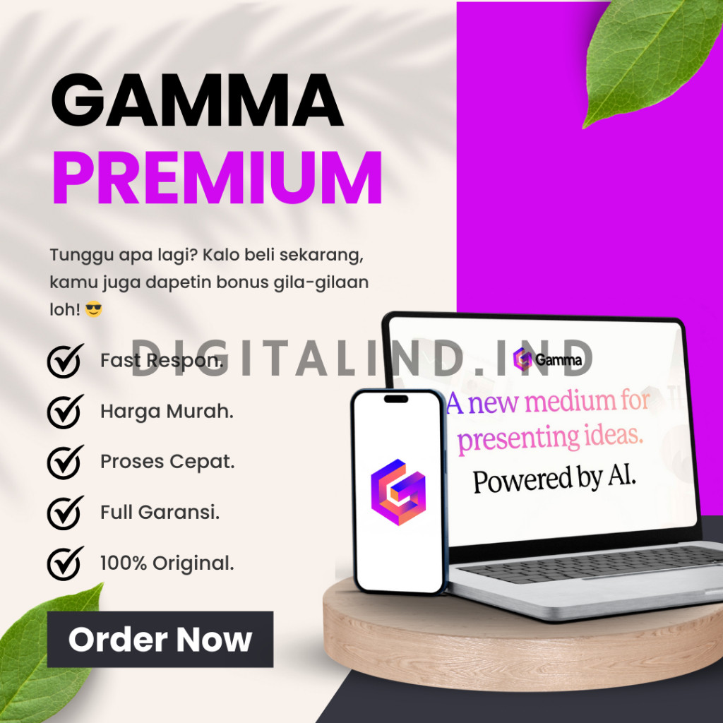 GAMMA AI PRESENTATION PREMIUM UNLIMITED