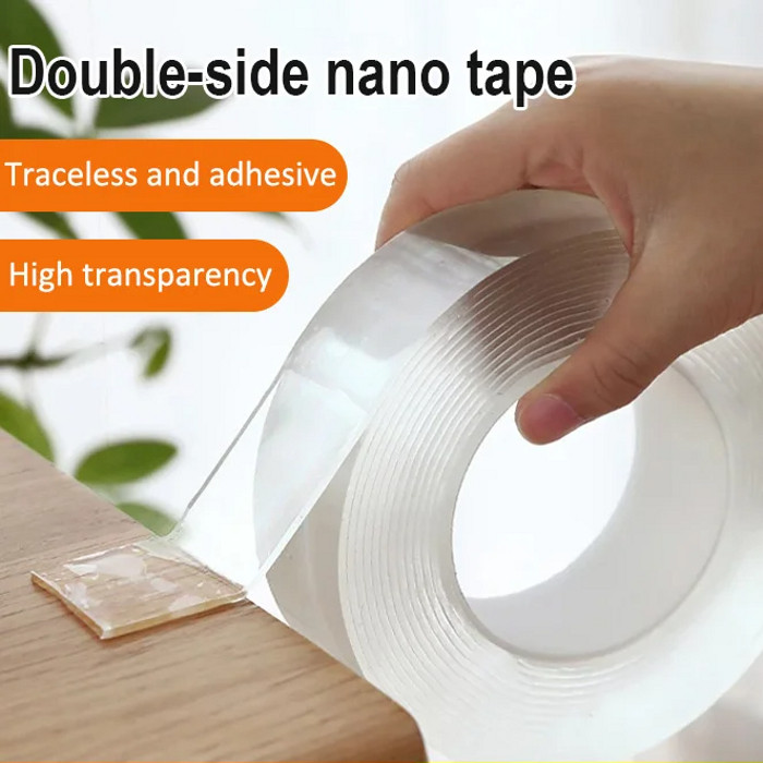 ❤️Dapat Digunakan Kembali❤️ Tape Nano Tebal dengan Lem yang Kuat dan Dapat Dicuci Tanpa Bekas / Tape