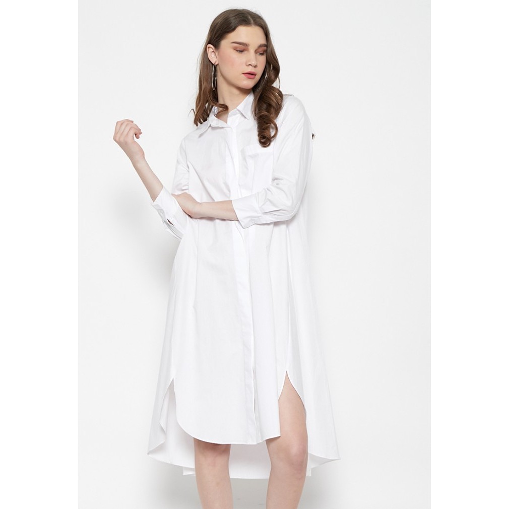 ODIVA Nindya Oversized Shirt Dress White