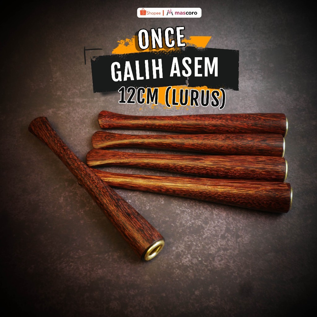 once cangklong pipa kayu galih asem bentuk lurus jadul panjang 12cm pipa padudan roko cocok untuk su