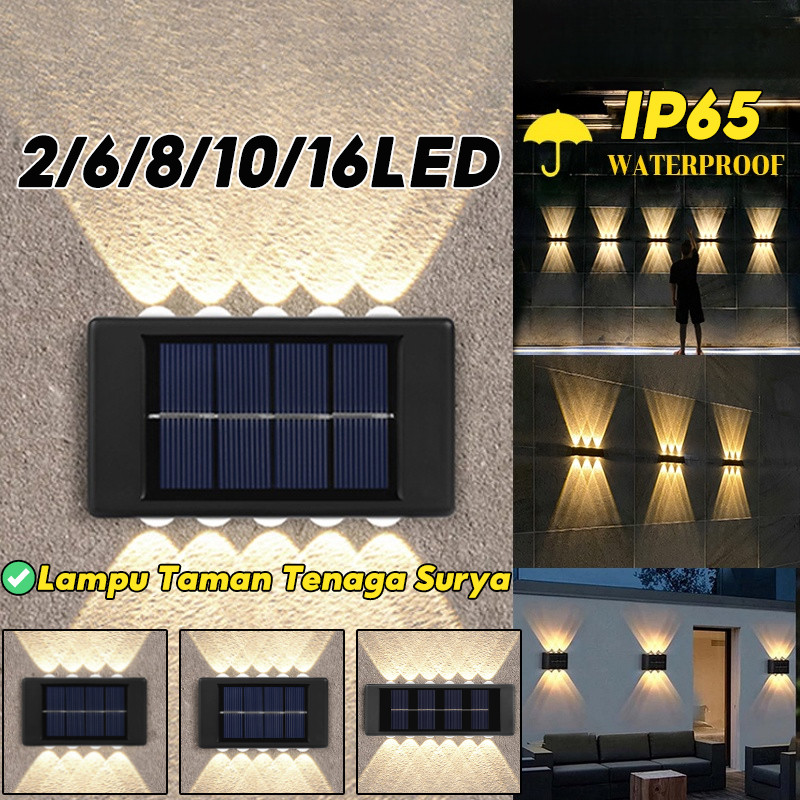 2/6/8/10/16 LED Lampu Dinding Tenaga Surya Tenaga Surya Lampu Taman Tenaga Surya Outdoor Waterproof 