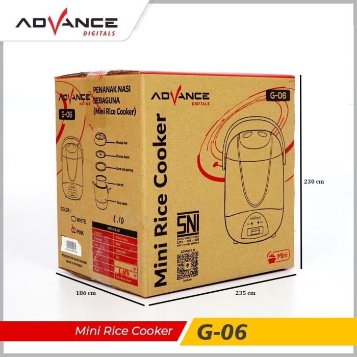 Mini Rice Cooker G-06 Digital 0.6L / Mini Rice Cooker Elektrik 0.6L Anti Lengket