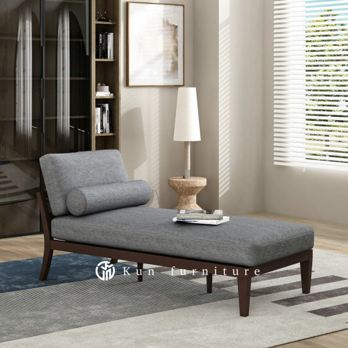 chaise lounge sofa/kursi sofa minimalis ruang tamu/bangku panjang - P100xL50xT75, Tanpa Cushion