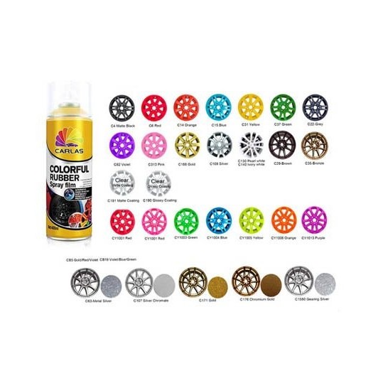 Cat Karet Carlas Hitam Glossy Semprot Removable Anti Karat Carlas Rubber Paint Cat Semprot Carlas Ka