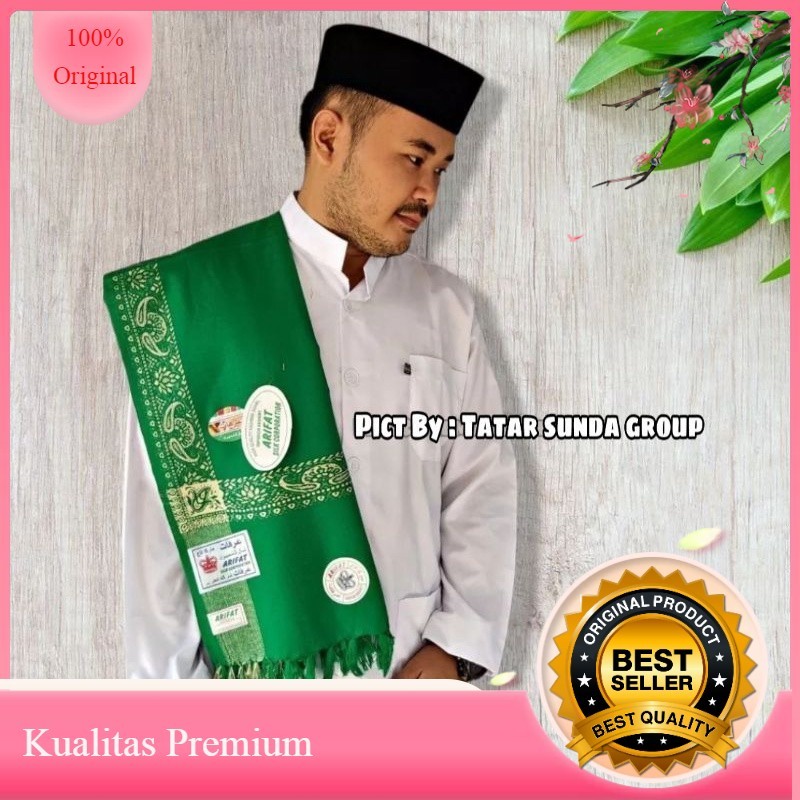 Sorban Kashmiri Arifat Hijau Premium Import India Original Serban Haji Surban Panjang Made In India