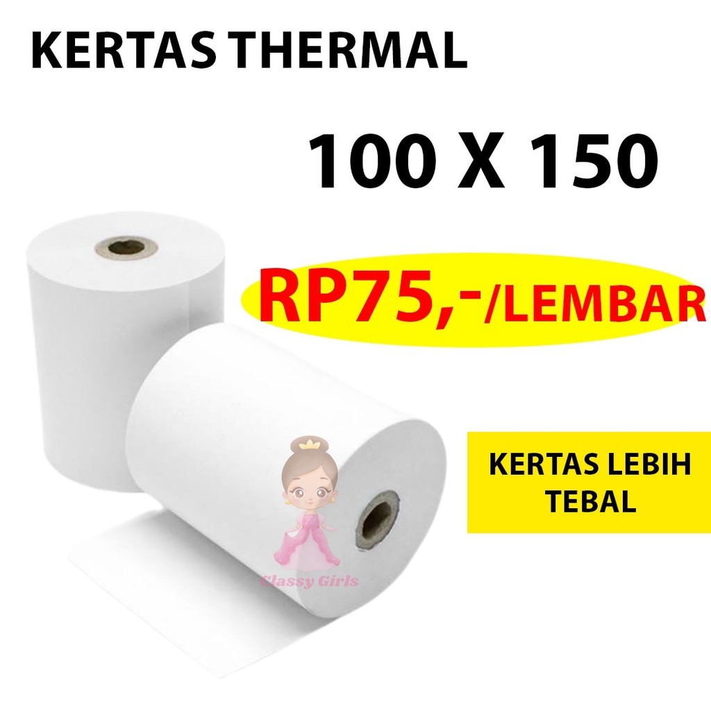 

LABEL BARCODE MURAH 100 X 120 KERTAS STIKER THERMAL ISI 250 PCS