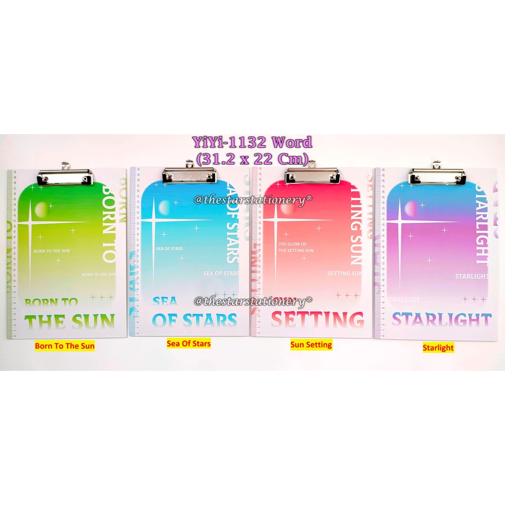 

(1 Biji) Clip Board Word 31.2*22 Cm / Papan Ujian Word A4 / Clipboard GXIMP YiYi-1132 Word