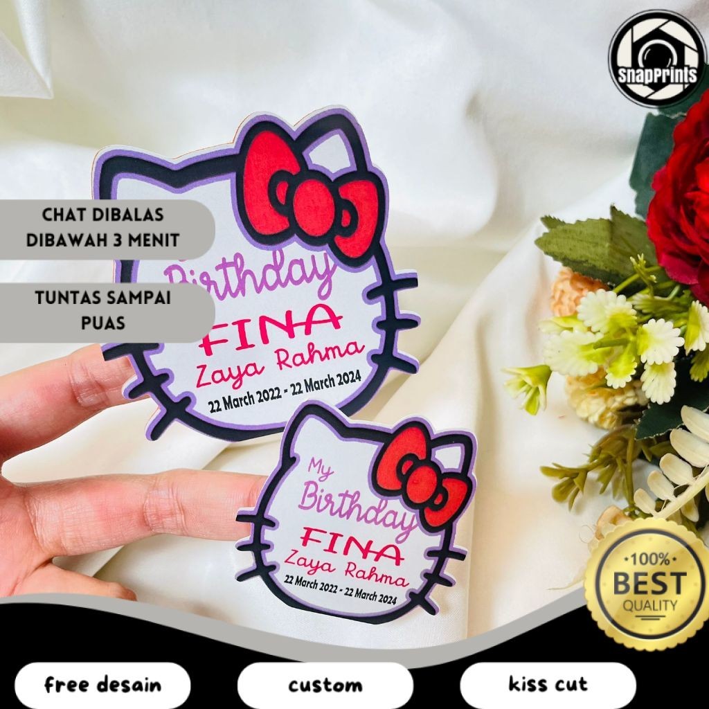 

SP 9-15 Sticker Karakter Ulang Tahun Anak Stiker Label Hampers Ultah Birthday Bentuk Custom