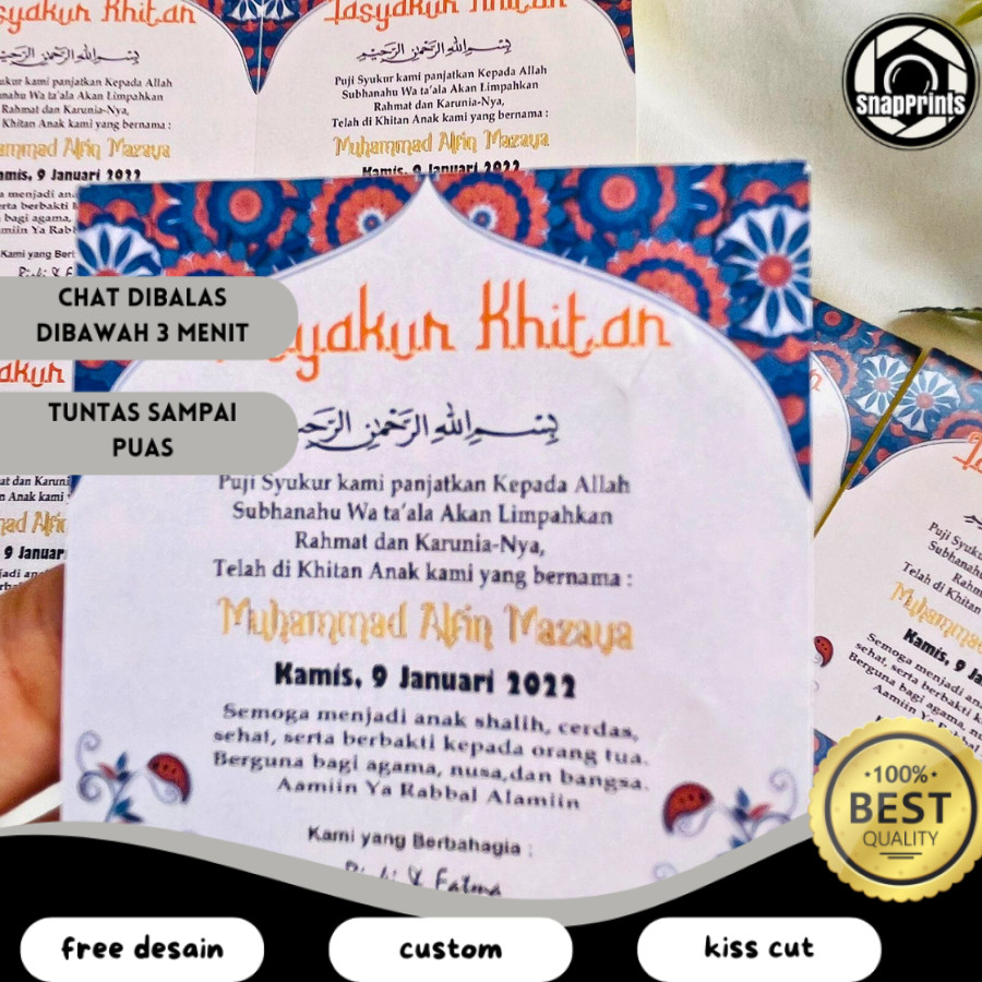 

SP 2-6 STIKER TASYAKURAN KHITAN / SYUKURAN KHITAN / WALIMATUL KHITAN STICKER BAHAN CHROMO
