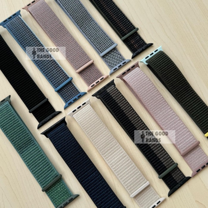 [[PROMO]]Best Strap Apple Watch 9 8 7 SE ULTRA SPORT LOOP WOVEN NYLON 41mm 45mm 49mm - DARK BLACK, 4