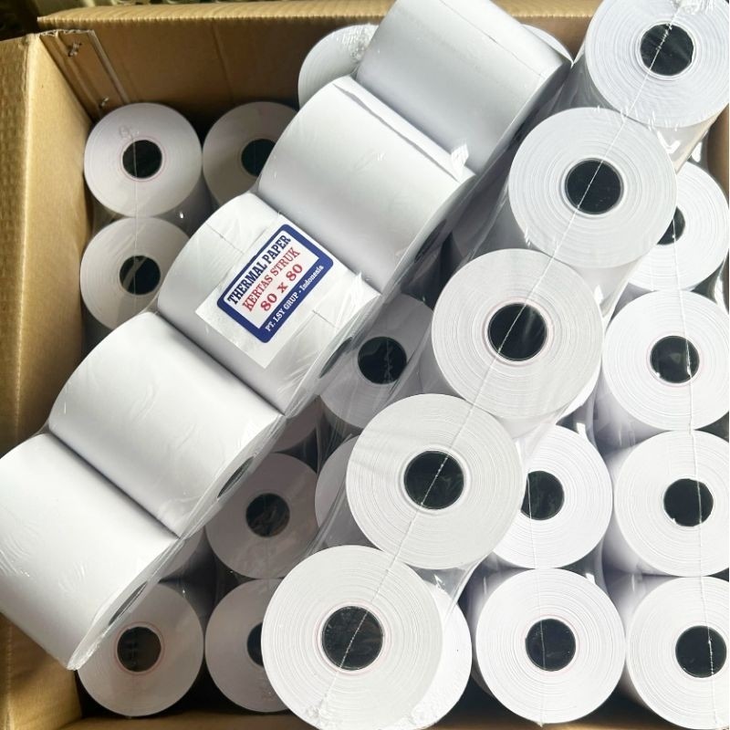 

RB merk LSY / kertas struk / thermal kasir paper 80x80 isi 5 roll