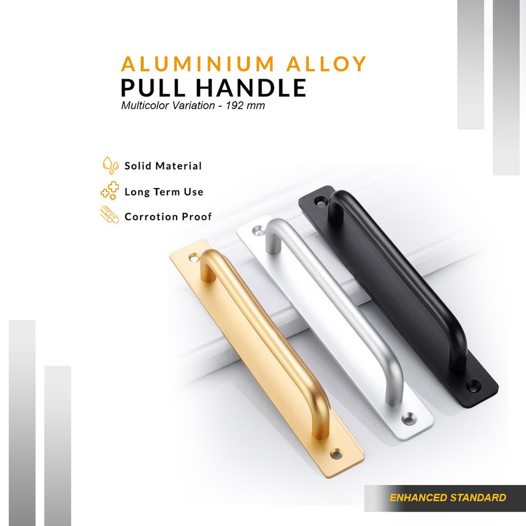 Gagang Pintu Tarikan Geser Aluminium Alloy 192 MM