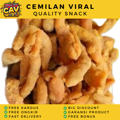 

CAV KERIPIK USUS BBQ 100g Keripik Usus Crispy Usus Kering Usus Crispy Kriuk Cemilan Terlaris