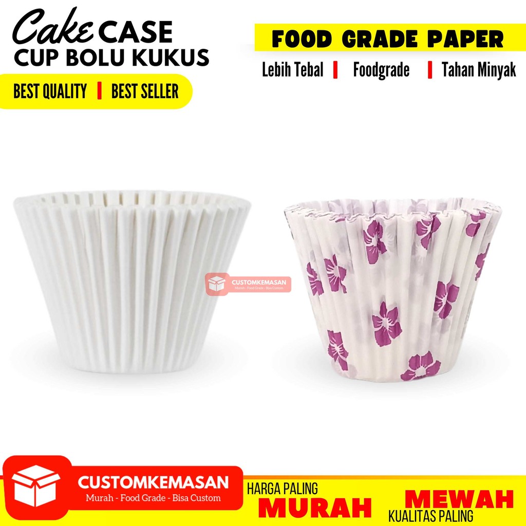 Cake Case Kertas Bolu Kukus / Cake Case  / Kertas Kue Bolu Kukus Isi 500 Pcs / Cup Kue / Mangkuk Kue