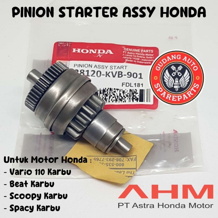 Original AHM Gear Gigi Pinion Granat Double Starter Beat Vario Karbu