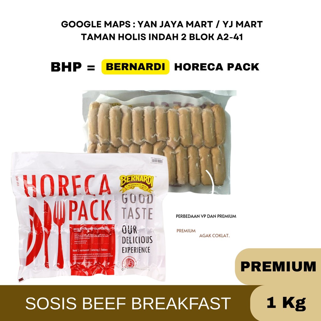 

BHP BERNARDI BEEF BREAKFAST SOSIS PREMIUM 1KG
