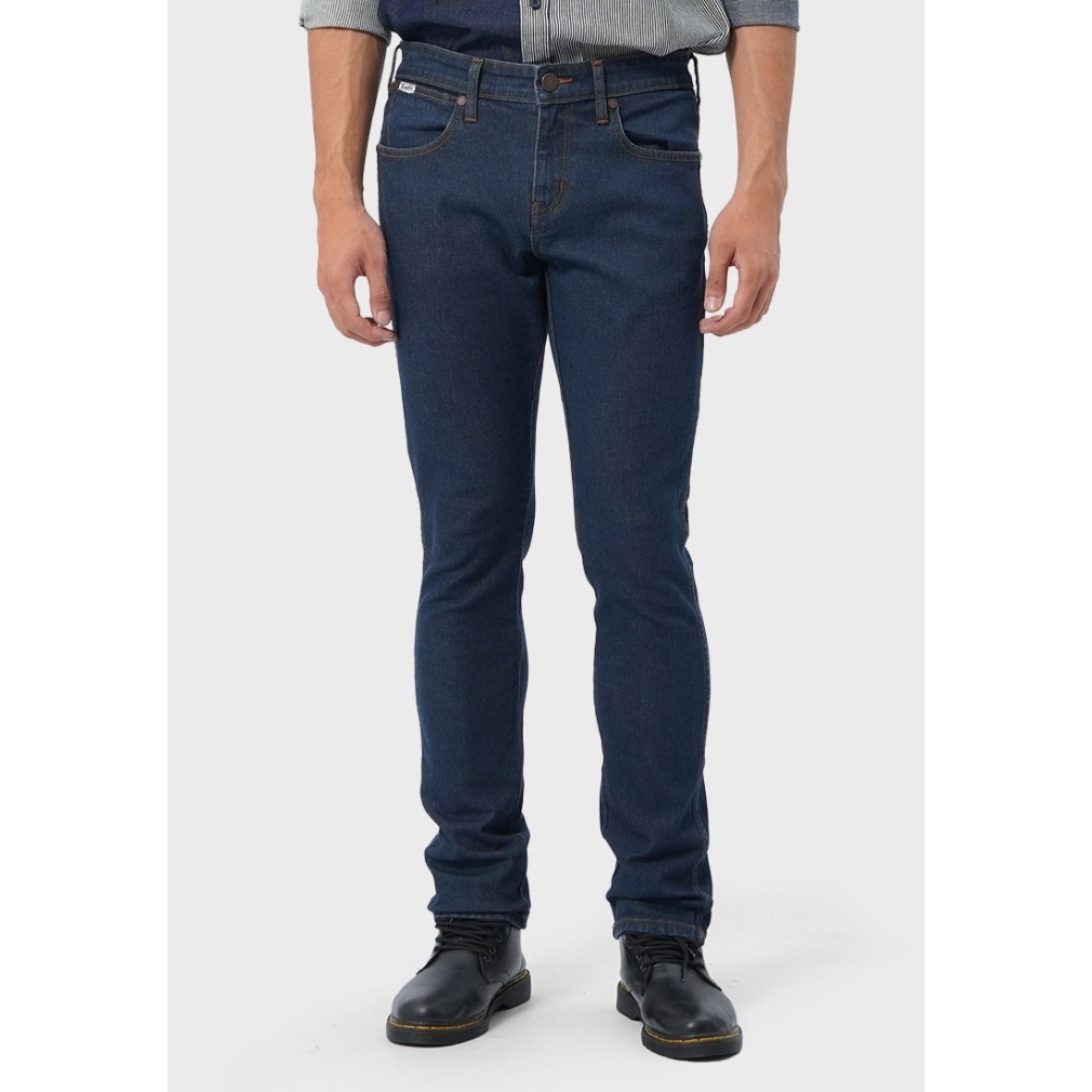 Wrangler Long Pants Denim Skinny Straight Full VEGAS 01A24 - Dark Blue, 27 in