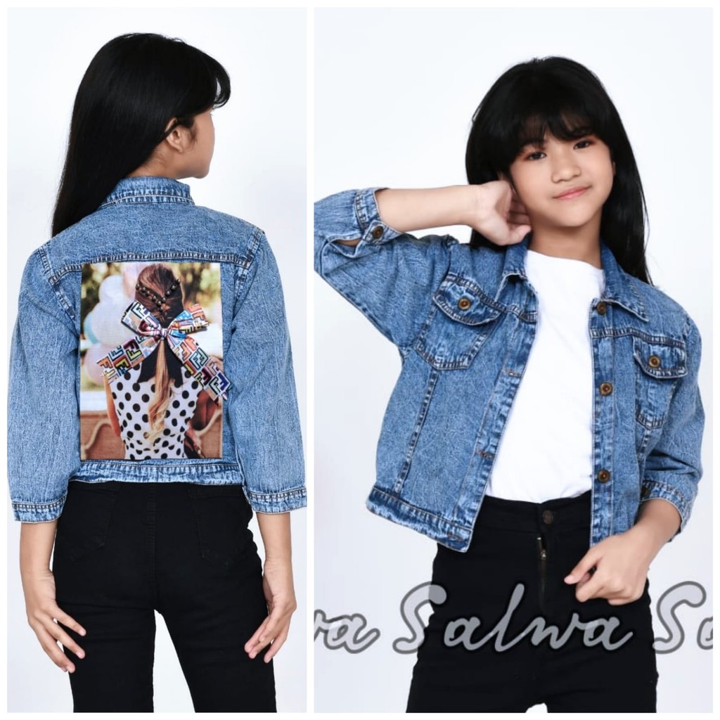 by obie JAKET JEANS ANAK PEREMPUAN PITA BELAKANG