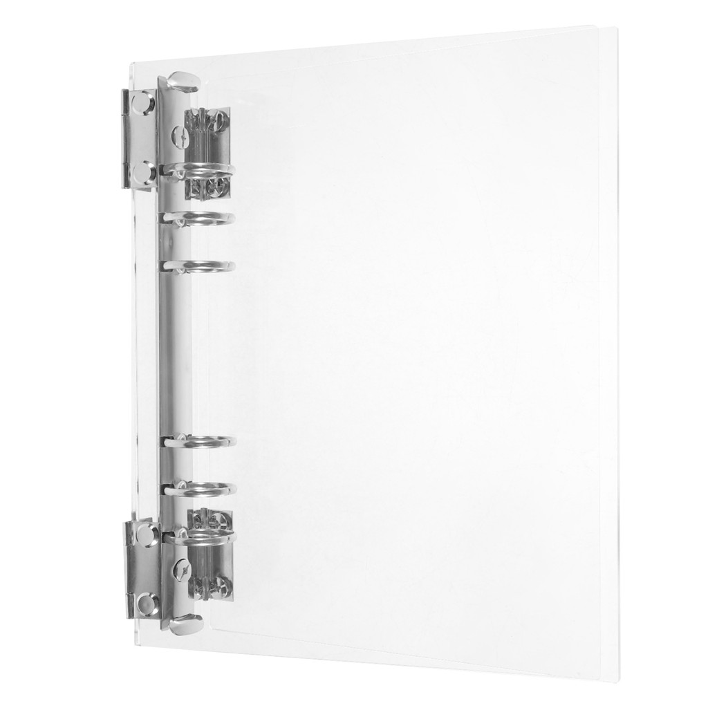 

Loose-leaf Book Notebooks Transparent Binder A5 Case Cover Notepad Acrylic Aesthetic Folder 6-rings Campus Clear