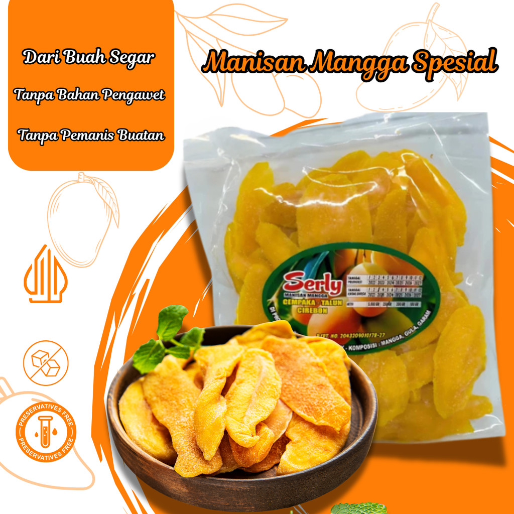 

Manisan Mangga Kering Serly Segar 250gr Oleh Oleh Khas Cirebon Indramayu