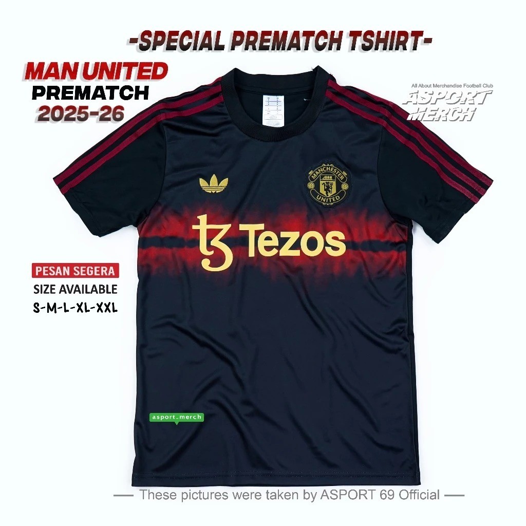 JERSEY BOLA MU MAN UNITED TERBARU 2025 2026 BLACK JERSEY PREMATCH TRAINING SPECIAL EDITION 25 26 HIT