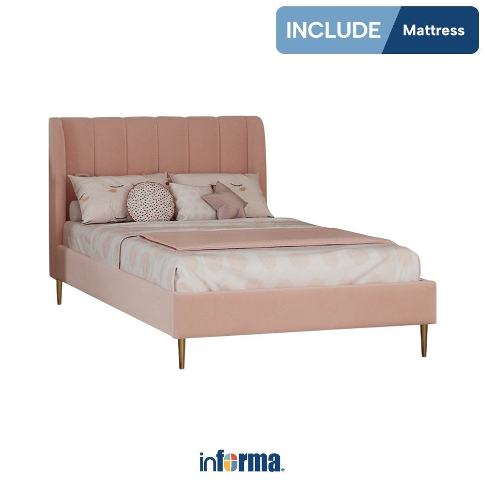 Informa 120x200 cm Bianca Set Tempat Tidur Anak - Pink Bed Ranjang Kasur Perabot Tidur Furniture Dip