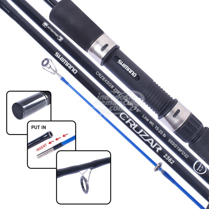 Joran Spinning Shimano Cruzar BX SG sambung 2 Size 2562 2602 2702 2802 - 2562