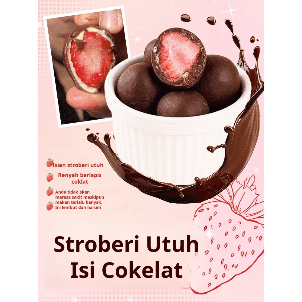 

⭐COD+24H Pengiriman Cepat⭐【Bungkus 1 buah stroberi】Halal Cokelat Stroberi/Cokelat Buah Segar/Camilan Coklat Susu Matcha Stroberi Kakao/Cokelat Stroberi/Coklat Dubai/Cokelat Buah Selebriti Internet/Camilan Coklat Susu Matcha