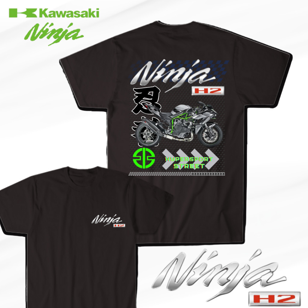 Baju Kaos Anak MOTOR NINJA H2 / baju anak laki laki / bisa reques gambar dan nama