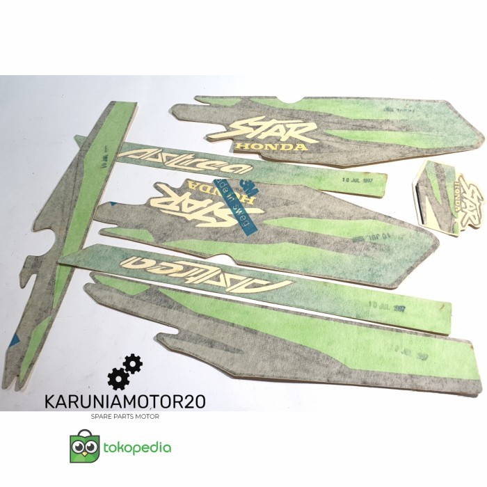 Striping/Strip/Sticker Astrea Star Tahun 1996 Original Lostpack - Hijau