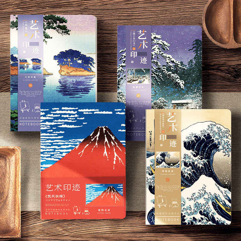 

Japanese Aesthetic Notebook Famous Painting By Hokusai Journals Blank Inside Diary Planner Student School Supplies