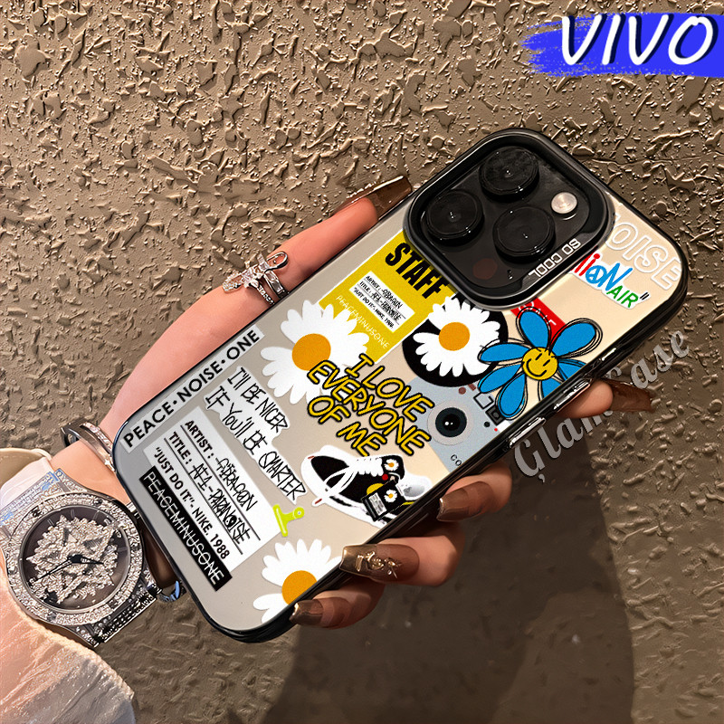 Kekinian Stussy Glossy Hologram PC Case VIVO Y17s Y12 Y12S Y15s Y21 Y03 Y16 Y22 Y18 Y02 Y17 Y27s Y30