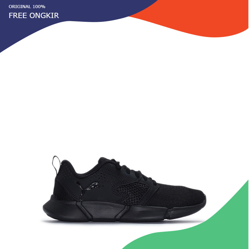 Sepatu Puma INTERFLEX Modern UNISEX Running Shoes - Black HX