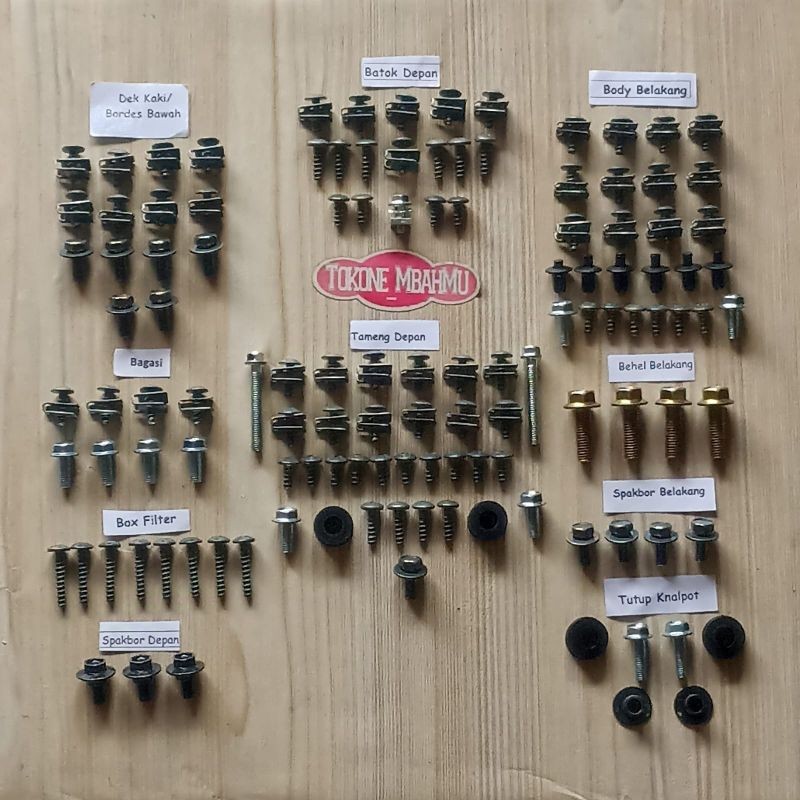 Baut Full Set Cover Body Bodi Suzuki Address 115 FI PGM-FI