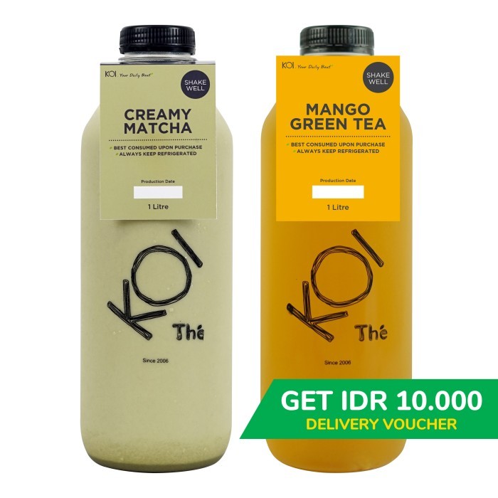 

KOI The Bottled COMBO 4 (Creamy Matcha + Mango Green Tea) - 100% Normal