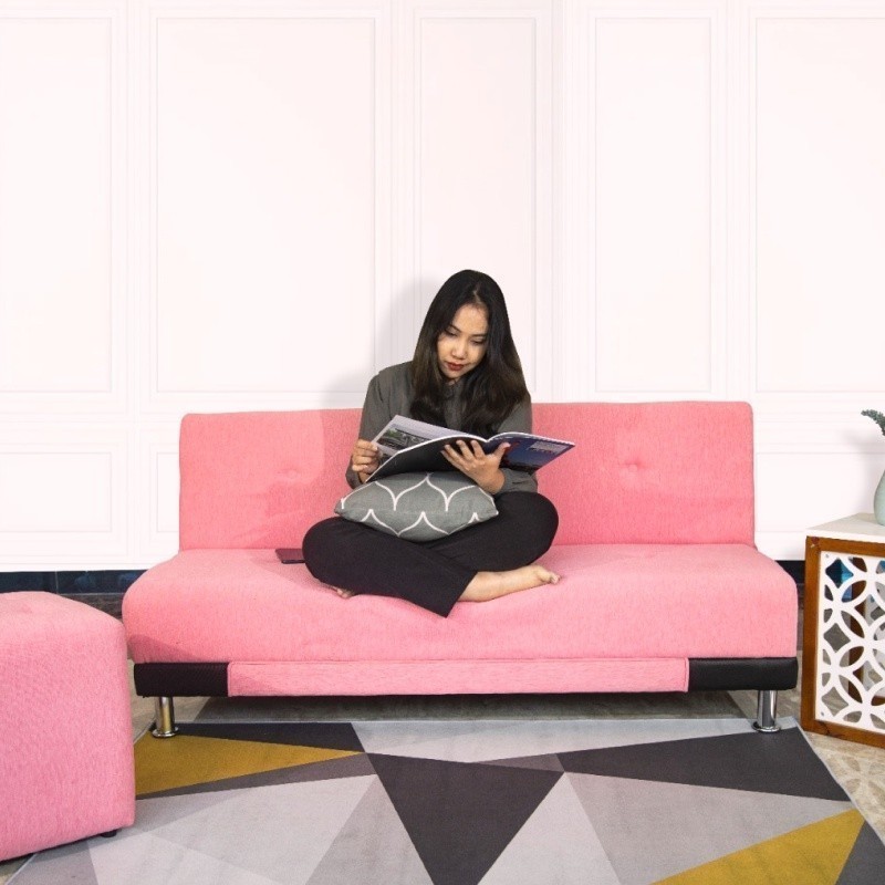 Sofa bed murah/ Rangka Jati Belanda / Sofa Bad Izzy harmony living KUNINGAN