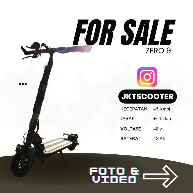 ZERO 9 Scooter Electric (Skuter Listrik) Second Like NEW