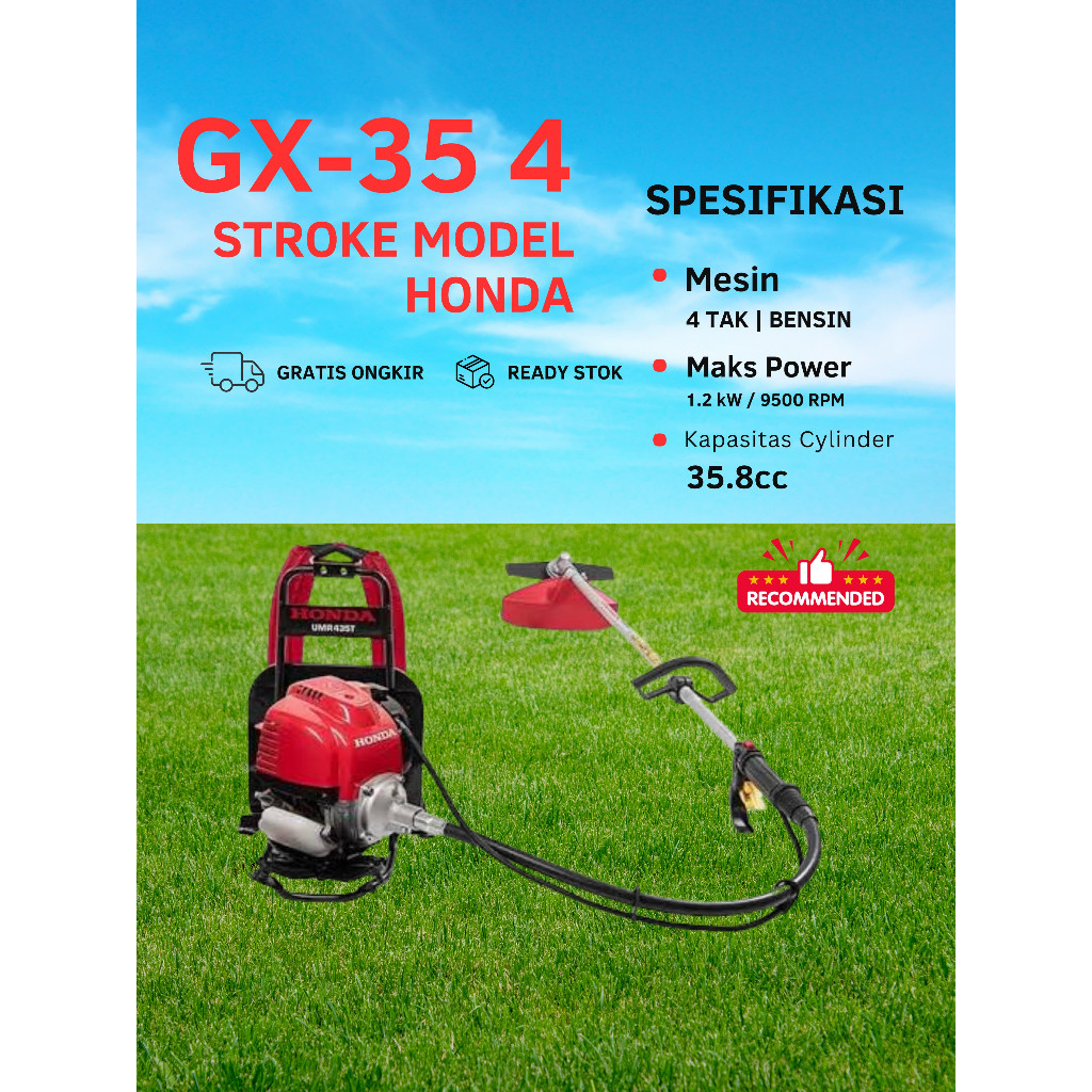 HONDA GX 35 BRUSH CUTTER MESIN PEMOTONG RUMPUT HONDA UNTUK POTONG RUMPUT PANGKAS BABAT TANAMAN ASLI 