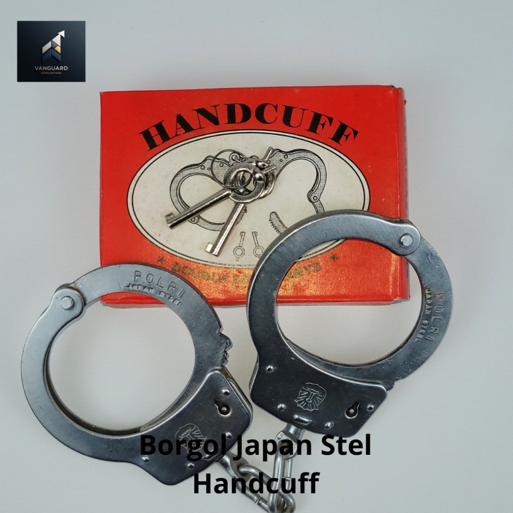 Borgol tangan logo polri | Borgol Tangan Handcuff Besi Logo Polri Security Pengamanan | Handcuff Bor