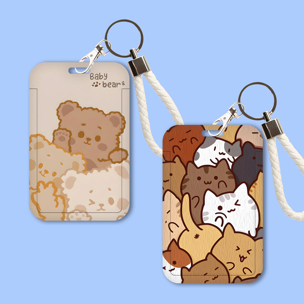 

DELVIN CAHOL ID CARD HOLDER MOTIF KAWAII TEMPAT KARTU PHOTOCARD PHOTO CARD tali lembut warna cerah