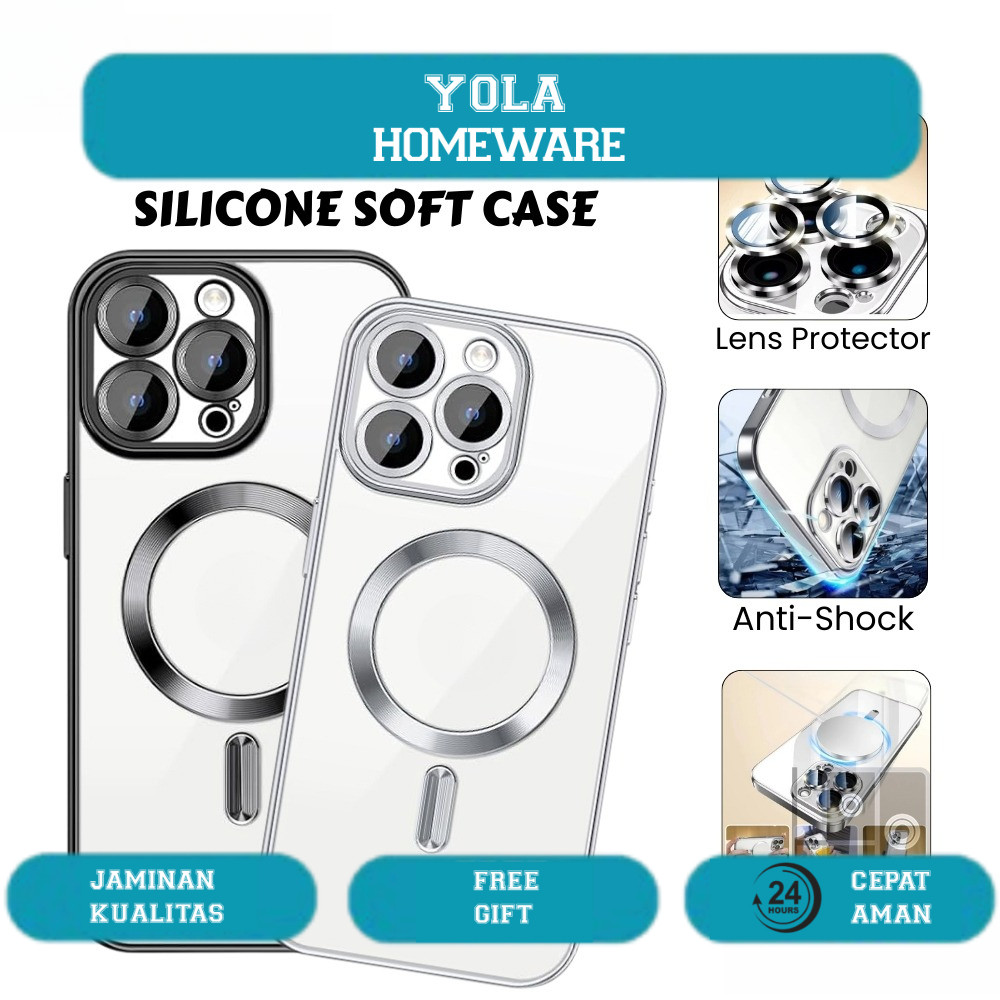 Bunso ARGUS Soft Case For Iphone 16 Pro Max 15 14 16Pro 15Pro 14Pro 14Plus Plus Clear Magsafe Softca