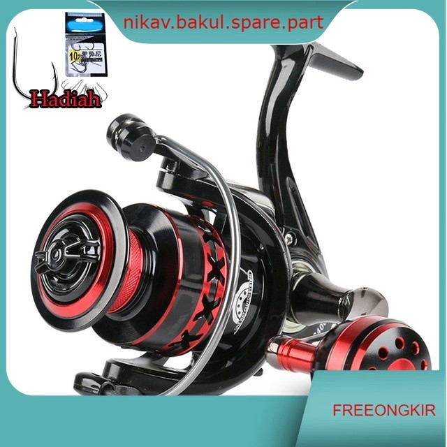 FISHING Reel Pancing Metal DEUKIO DS AR 2000-7000 Max Drag 30lb Knob Metal Kekuatan Tinggi Body Mewa