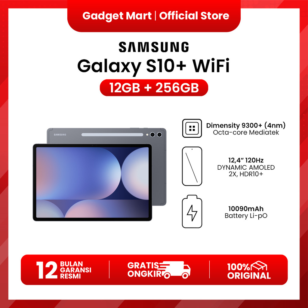 Samsung Galaxy Tab S10 Plus Wifi 12/256GB - Garansi Resmi