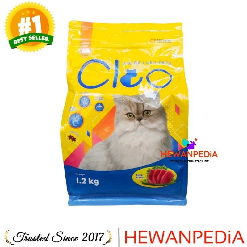 CLEO ADULT TUNA 1.2 Kg hewanpedia - Pakan Kucing Catfood Dewasa Pakan Kering Tuna Seafood Hewanpedia