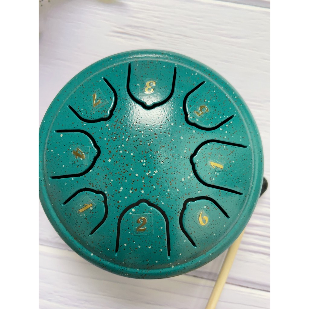 8 tone Steel Tongue Drum Handpan Drum with Drum Mallet Finger Picks Percussion Tongue Tambourine for