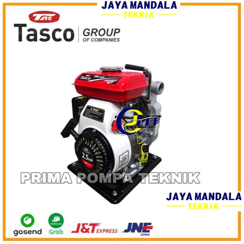 TASCO Pompa Air Bensin TP 40 Alkon 1.5 Inch PLUS Converter 1 Inch 4tak