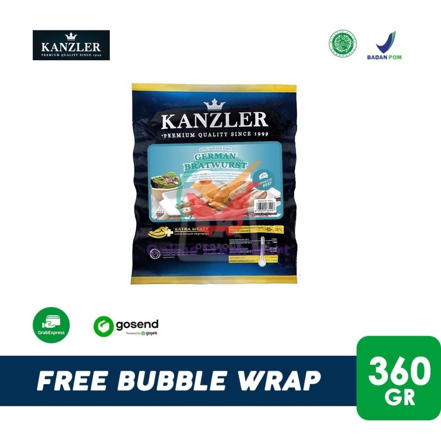 

Sosis Kanzler Bratwurst (360 gr) KHUSUS INSTANT - Online Fresh Mart Denpasar